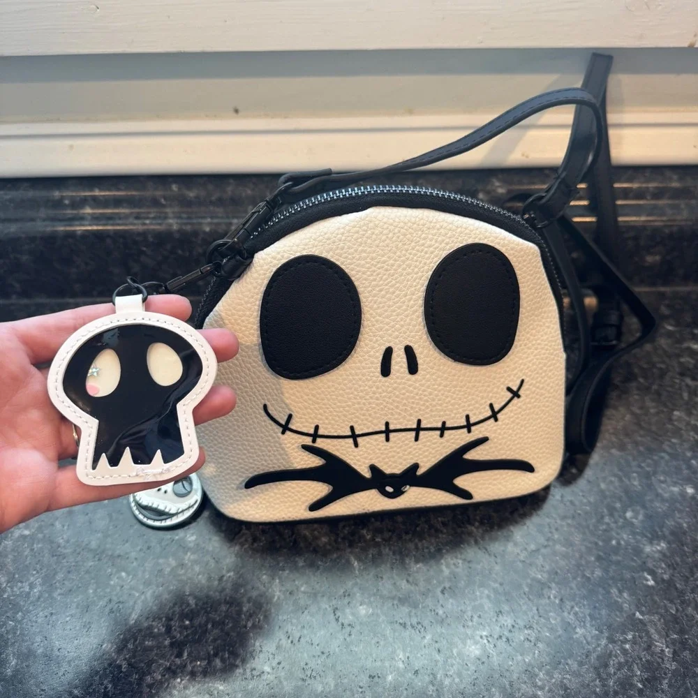 The Nightmare Before Christmas Jack Skellington Crossbody Bag with Keychains